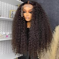 Bling Hair 200 Density Deep Wave 13x4 13x6 Transparent Lace Frontal Wig Human Hair Kinky Curly Wigs For Black Women