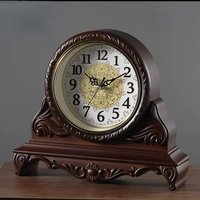 Resin Table Clock Living Room Large Antique Crafts Clocks Mute Wall Watch Retro Table Quartz Night Desk Vintage Clock Best Gift