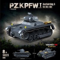 No.100274 Tank Series 565pcs PZ.KPFW.I Ausfuhrung-A Tank Building Block Toy Collection Model For Christmas And Birthday Gifts