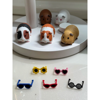 Guinea Pig With Sunglasses Blind Box Cute Mini Anime Action Figure Model Toys Kawai Desktop Decoration Collection Surprise Gift