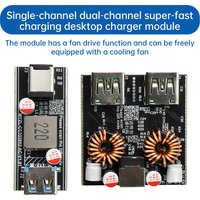 DC 6-30V Fast Charging Module PD140W Full Protocol DIY Motherboard Single-Channel Dual-Channel Desktop Charger Module