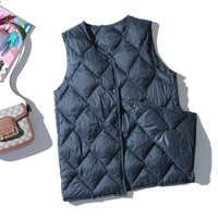 2023 Herbst Winter ärmellose Daunen weste Mantel Frauen warme ultraleichte weiße Enten Daunen weste Parkas weibliche kurze Tank jacke
