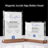 A5 148X210MM Magnetic Table Menu Paper Holder Acrylic Sign Holder Brochure Display Stand Flyer Price List Photo Poster Frame