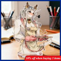 The Freak Circus Game Peripherals Maid Outfit Pierrot Figure Acrylic Stand Pierrot Figurine Standing Plate Decoration Toys Gifts