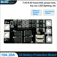 2S 15A 20A 7.4V 18650 Lithium Battery Protection Board/BMS Board Standard/Balance For DIY hand drill/power tool/toy car