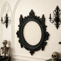 Cross-Border Gothic Carved Round Decorative Mirror Frame For Wall Decoration Scenario