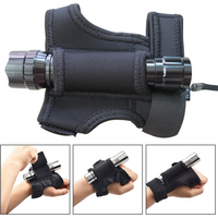 Scuba Diving LED Flashlight Holder Light Wrist Arm Mount Strap Outdoor Underwater Hands Free Glove Illumination Accessories