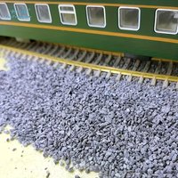 Model Railway Ballast Gravel, Miniature Gray Rock Sand for Train Layout Diorama, Scale Track Bed Material, DIY Scenery Building