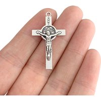30PCS Charms Saint Benedict Medal Jesus Cross Crucifix For DIY Pendants Necklace Jewelry Making Accessories