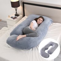 Washable J-Shaped Pregnancy Pillow for Side Sleeping Maternity Body Pillow with Back&Belly Support Cooling Summer Sleep Comfort