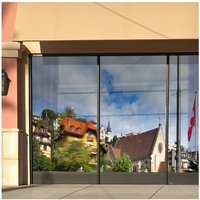 Daytime One Way Mirror Privacy Window Film Heat Control UV Block Static Cling Removable for Home Office Glass