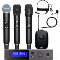 SLXD4D+ Professional Dual-Channel Wireless Microphone for Karaoke and Stage Performances, Dual Channel 630-674MHz, All-Metal Hou