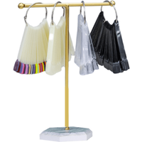 Detachable Nail Art Colour Display Rack Sample with Metal Ring Iron Metal Holder Chart Press on Nail for Salon Home Rack