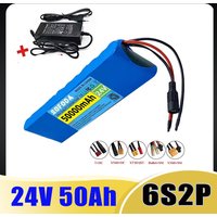 6s2p 25.2V 50AH 18650 lithium-ion battery 24V 50Ah lithium-ion battery, suitable for bicycle/scooter batteries