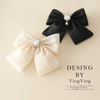 Pearl bow hairpin jewelry spring clip net red hairpin Korean version headwear hair accessories spot wholesale