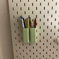 Skadis Compatible Pegboard Pen Cup Wall Mount Pencil Holder Office Craft Stationery Storage Organizer Container