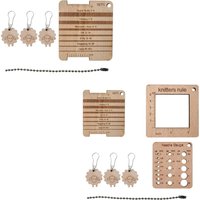 Knitting Gauge Ruler Set DIY Craft Multipurpose Compact for Sweater Knitting Creative 3Pcs Stitch Marker Beginner Designers