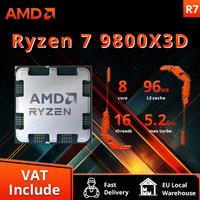 AMD Ryzen ™ 7 9800X3D Nieuwe processor, 3D V-Cache 8C/16T 120 W tot 5,2 GHz, L3=96M 100-100001084 Socket AM5 maar zonder koeler