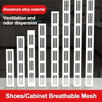 Aluminum Alloy Cabinet Breather Hole Cover Rectangle Breathable Mesh Ventilator Grille Cover 30mm Wide Wardrobe Air Vent Decor