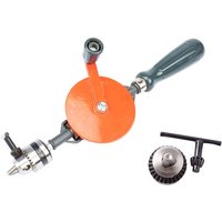 1/4 und 3/8 Zoll Multifunktions-Handkurbel, manuelles Bohren, Holz-Kunststoff, Doppelgetriebe, Holzstanzer, Spannbereich 0,6–10 mm