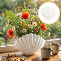 Creative Design 3D Printed Flower Vases Flower Arrangement Minimalist-Style Elegant Ocean Shell Vase Flower Bottle
