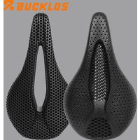 AliExpress BUCKLOS Carbon Fiber 3D Printed Saddle 143mm 155mm 3D Bicycle Seat Cushion Full Carbon Road Mountain Bike Seat