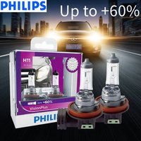 Philips H11 12V 55W PGJ19-2 VisionPlus 3250K Bright Light Up to 60% Vision Halogen Original Car Lamps Headlight 12362VPS2