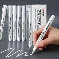 Waterproof White Marker Pen for Tire Painting, Fabric, Wood, and Leather - Permanent Alcohol Paint Graffiti Pen with Oily