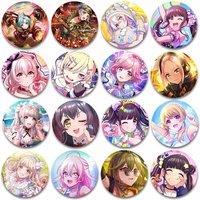 Kawaii D4DJ Miyake Aoi Date-chan Aimoto Rinku Badge Handmade Tinplate Brooch Pins Backpack Hat Accessories Anime Peripheral Gift