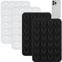 4PCS Double Sided Silicone Suction Cup Pad, Detachable Phone Case Stand, Sucker Pad for Selfies & Video Fixing