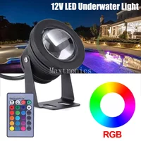 10W IP68 LED Fountain Lamp Spotlight High Waterproof RGB/Warm White/White/Red/Blue/Green for Landscape Underwater Light DC12V