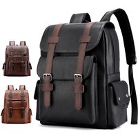 2023 männer Rucksack PU Leder Rucksack Große Laptop Rucksäcke Männlichen Mochilas Schwarz Schulranzen Für Jugendliche Jungen Braun Sac A Dos