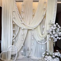 3 6 10 Meter Milk Silk Fabric Stretch Cloth for Bridal Party Arch Flower Wall Backdrop Wedding Drapping Decor Fabrics