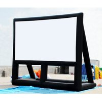 Customize Size Outdoor Giant Inflatable Screen with Stand Frame Movie Screen for Outdoor Theather Cinema,Night Backyard Pool Fun