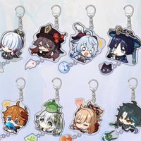 Wholesale Genshin Impact Keychain Anime Cosplay Accessories Nahida Venti Furina Xiao Scaramouche Raiden Shogun Game Character