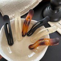 Acrylic Matte Duckbill Clip Vintage Elegant Girl Ponytail Clip Korean Simple Frosted Headwear Women Hair Style Accessories