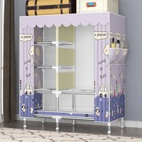 Assembly Portable Economy Fabric Clothes Closet Bedroom Heavy Wardrobe Duty Thickened Steel Frame Easy Storage Organizer Home