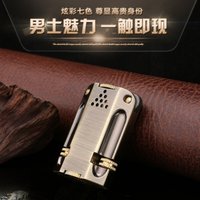 ZORRO Unique retro metal Cigarette Paraffin Oil Lighter creative Dual sided Ignition windproof Lighter Men's Gift Practical Tool