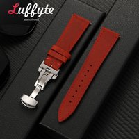 Crazy Horse Leather Watch Band with Quick Release Spring Bar For Men 18mm 20mm 22mm Butterfly Buckle Business Vintage Straps