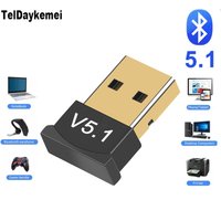 USB Bluetooth 5.1 adaptateur émetteur récepteur Bluetooth Audio Bluetooth Dongle sans fil USB adaptateur pour ordinateur PC portable