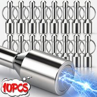 1/10PCS Strong Metal Magnet Keychains Neodymium Magnetic Clasps Anti-loss Car Keys Necklace Hanging Holder Office Storage Tools
