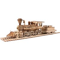 3D Wooden Puzzle Streetcar Sakura Journey Tram Station Retro Car Bus Model DIY Assembly Toys For Children Kids Desk Decoration