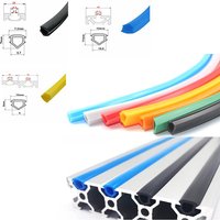10 meters 20/30/40/50 Series 6mm/8mm /10mm Flat Seal for 2020 Aluminum Profile Soft Slot Cover/ Panel Holder C-Beam Machine CNC