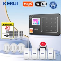 KERUI GSM/WLAN Alarm Systems Complete System, Home Alarm System Set, Tuya Smart Home Security With Siren, Motion Sensor, W181