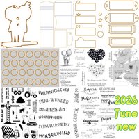 2026 June new Hej Blümchen metal cut dies and clear stamps scrapbooking to make paper engraving frames card craft set