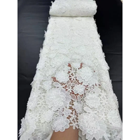 3D Embroidered Guipure Cupion Lace Skin Friendly African Cord Fabric Middle East Wedding Formal Mermaid Lady Gown with Appliques