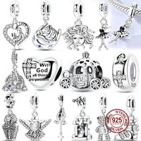 Charms Fit Original 925 Sterling Silver Beads Bear Kart Family Tree Charms For Bracelet Pendant Women Jewelry Gifts