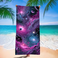 Dreamy Galaxy Space Nebula Planet Beach Towel Quick Dry Sand Free Absorbent Beach Blanket for Beach Camping