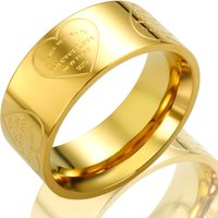 Waterproof Stainless Steel Forever Love Heart Engraving Ring for Women Wedding Engagement Rings Jewelry Gift
