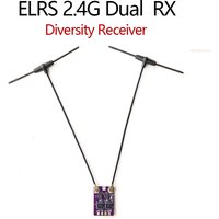 5PCS ELRS 2.4G Diversity Receiver Dual Antenna RX Built-in TCXO for FPV Freestyle RC Racing Long Range Drone Accessories